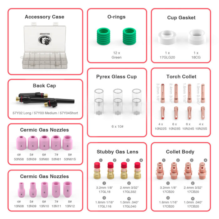 BPG35-49 49PCS WP-17/18/26 TIG Welding Torch Consumables - Image 2