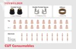 IPL50-45PCS 45PCS No-touch Pilot Arc & No Frequency Cutting Torch Consumables - Image 2