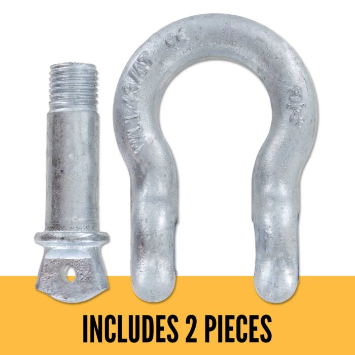 3/4" Galvanized Screw Pin Anchor Shackle - 4.75 Ton - Image 3