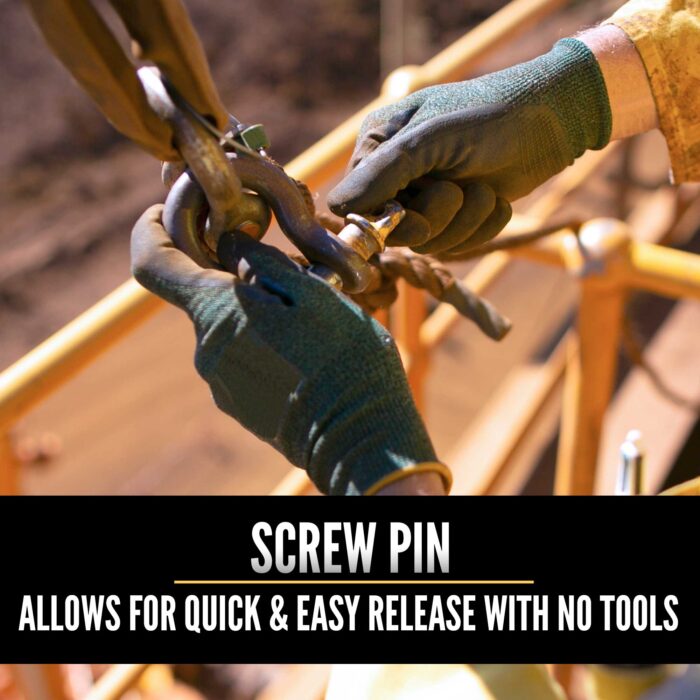 3/4" Galvanized Screw Pin Anchor Shackle - 4.75 Ton - Image 5