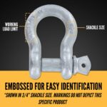 3/4" Galvanized Screw Pin Anchor Shackle - 4.75 Ton - Image 7